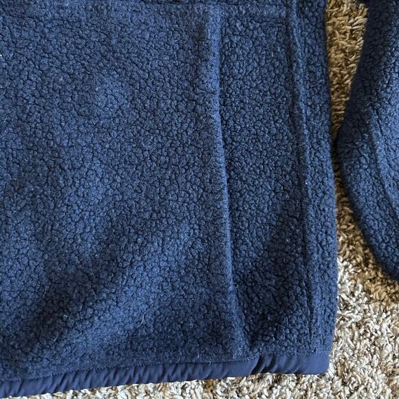 Women’s Outdoor Voices MegaFleece Snap Up Hoodie Navy Blue Wool Blend Size XS - Picture 6 of 8